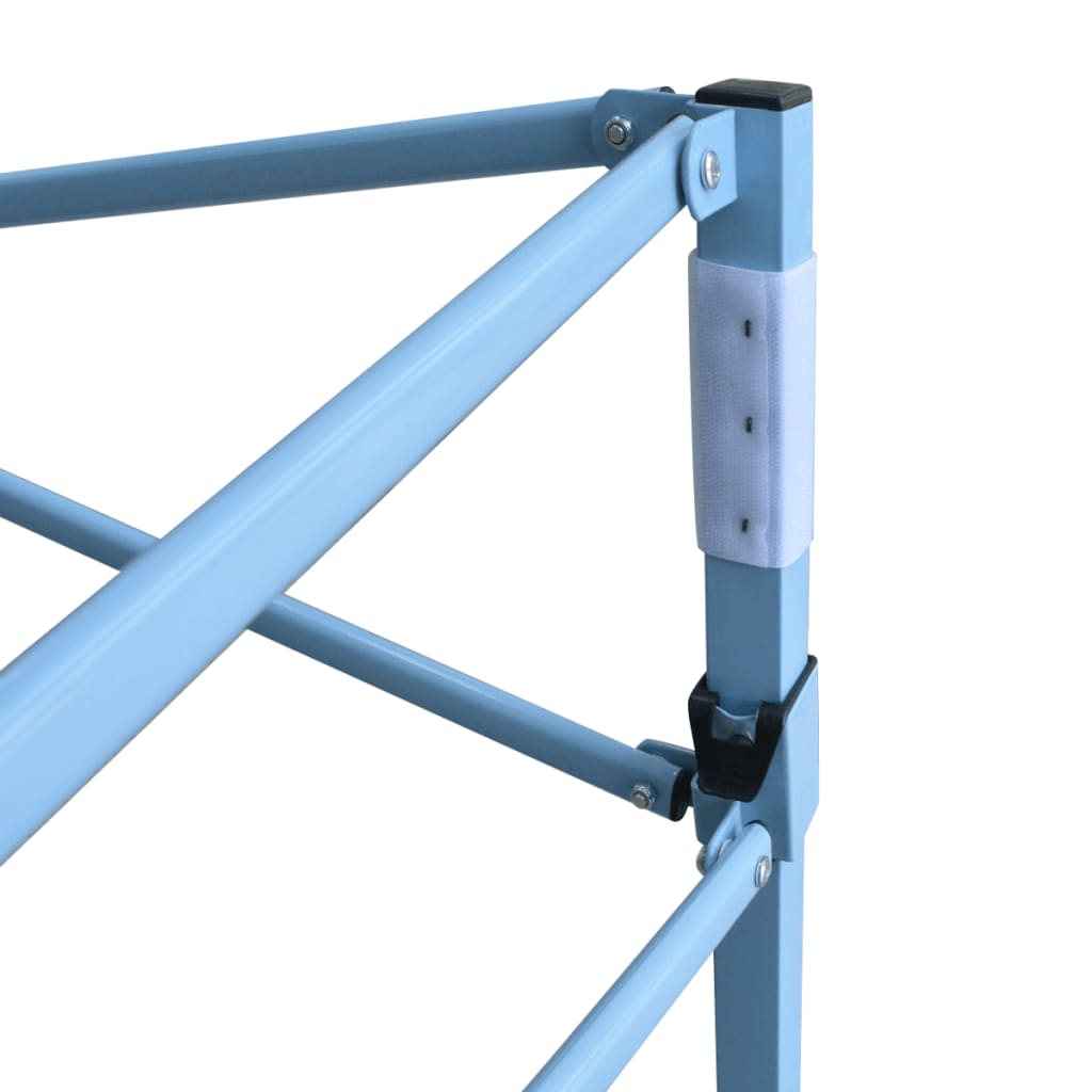 Skládací nůžkový stan s 5 bočními stěnami 3 x 9 m bílý