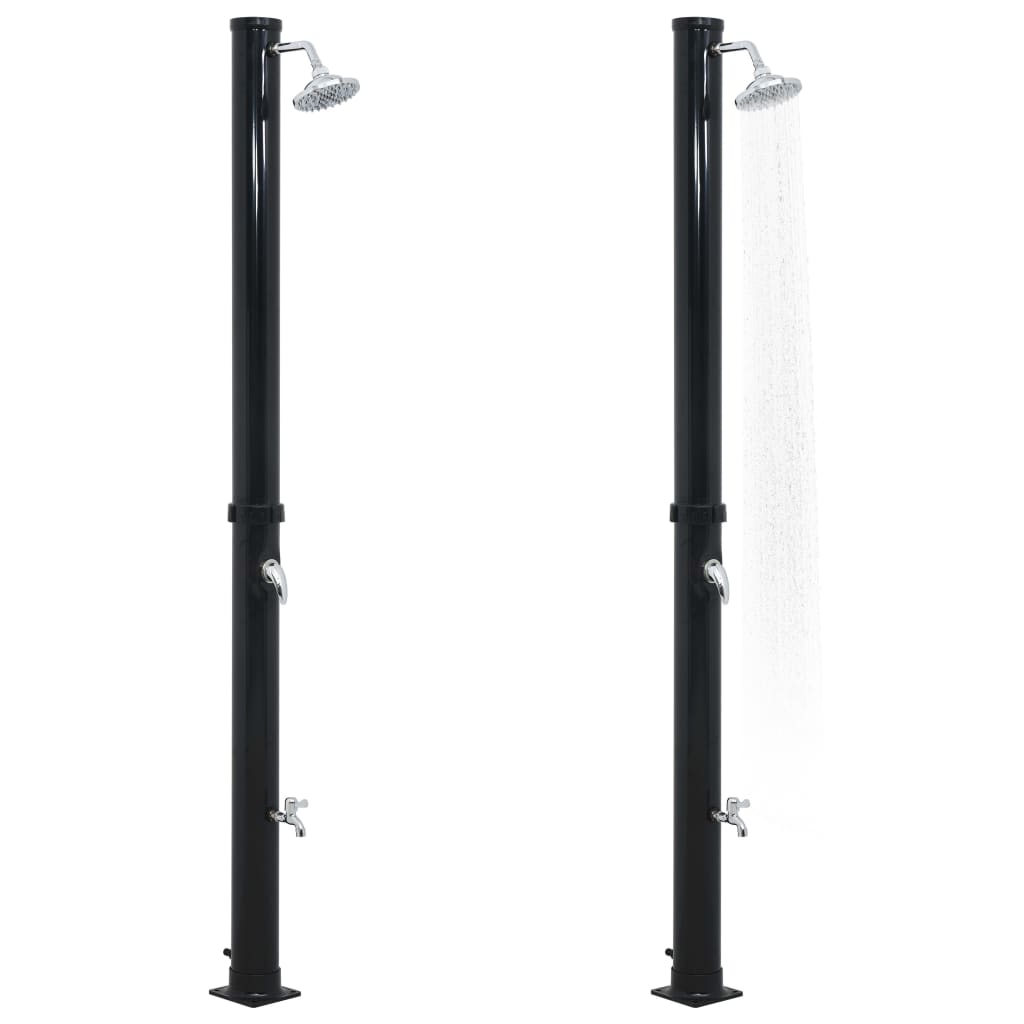 Solární sprcha černá 220 cm 20 l