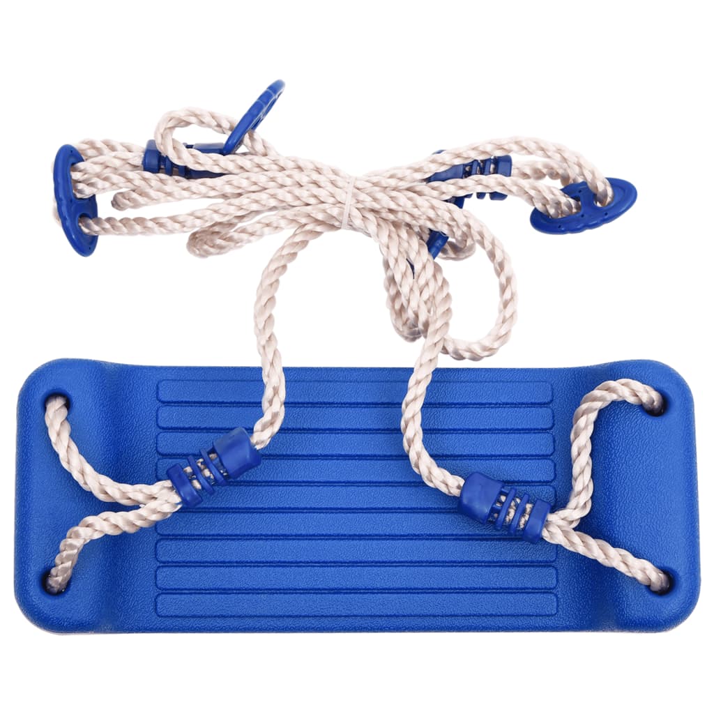 Houpačkové sedáky s lany 2 ks modré 38 x 16 cm polyethylen
