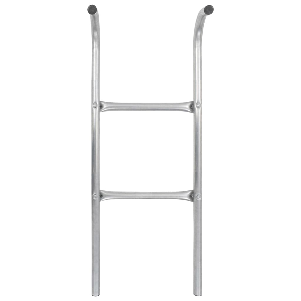 2stupínkový žebřík k trampolíně ocel stříbrný 102,6 cm
