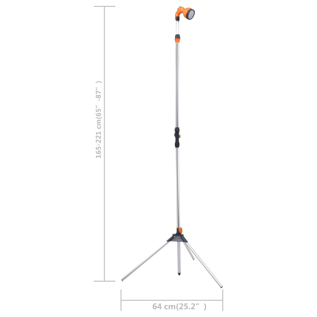 Zahradní sprcha s trojnožkou 221 cm hliník