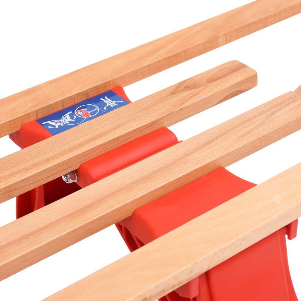 Skládací sněžné sáně s opěradlem 119 cm dřevěné