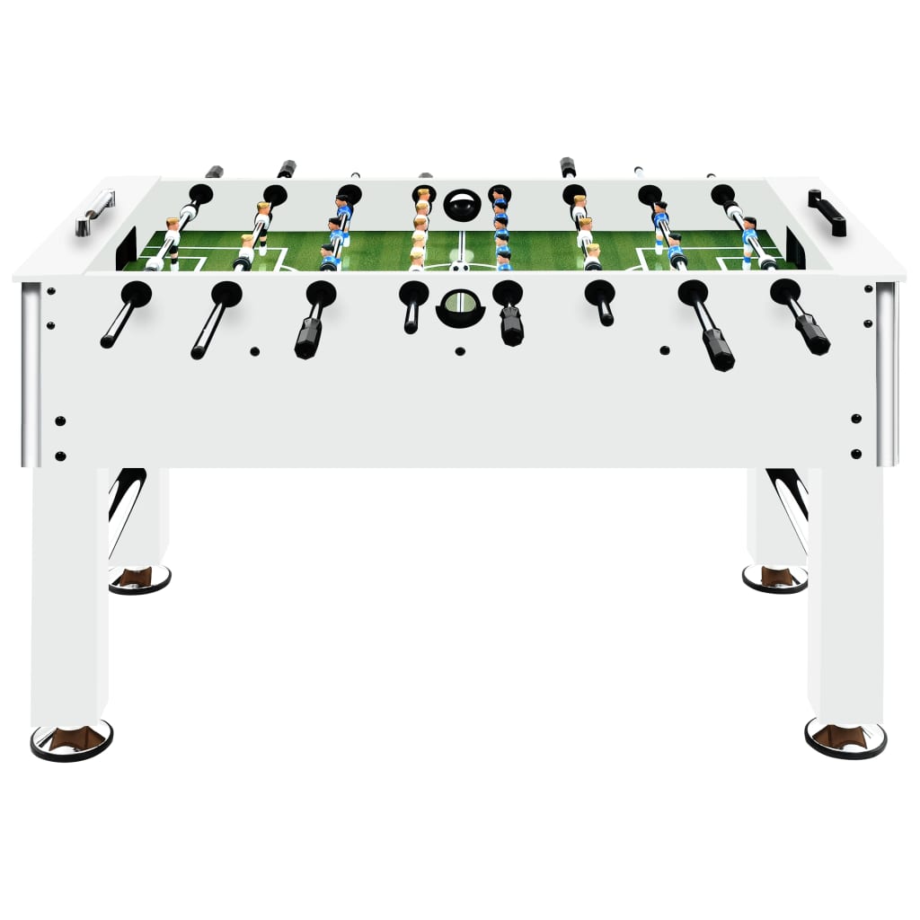 Stolní fotbal ocel 60 kg 140 x 74,5 x 87,5 cm bílý