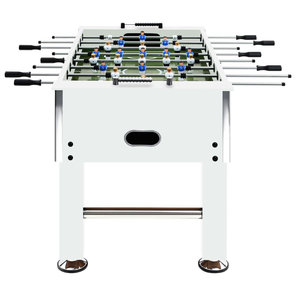 Stolní fotbal ocel 60 kg 140 x 74,5 x 87,5 cm bílý