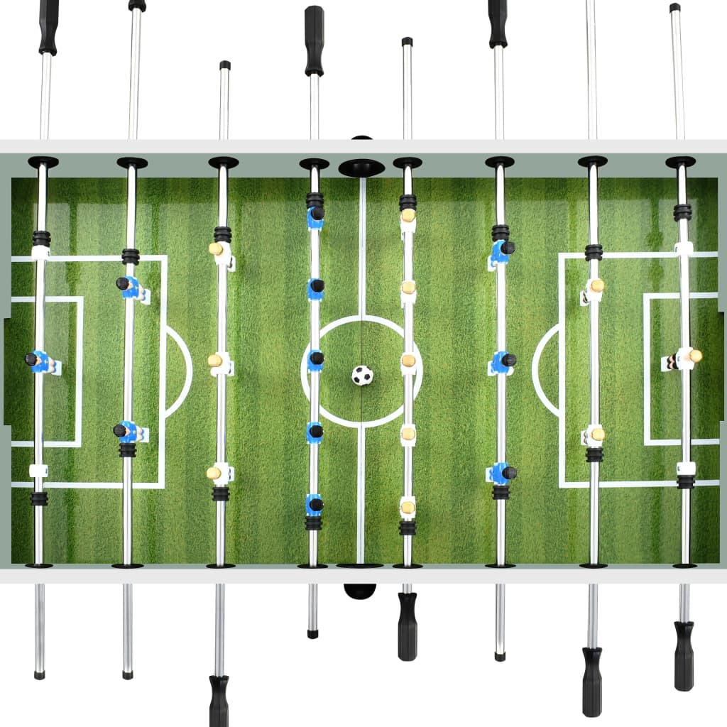 Stolní fotbal ocel 60 kg 140 x 74,5 x 87,5 cm bílý