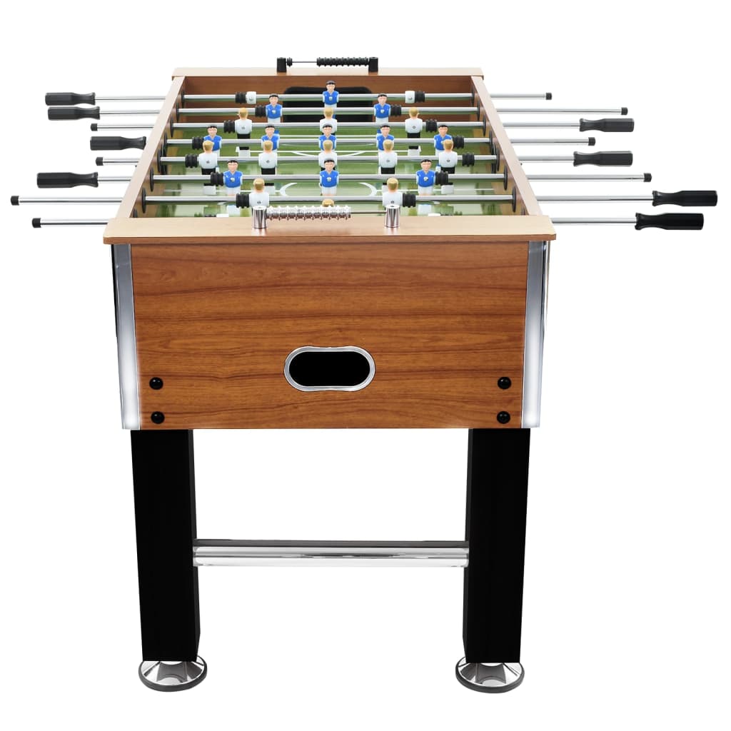 Stolní fotbal ocel 60 kg 140x74,5x87,5 cm světle hnědý a černý