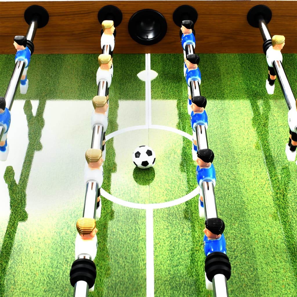 Stolní fotbal ocel 60 kg 140x74,5x87,5 cm světle hnědý a černý