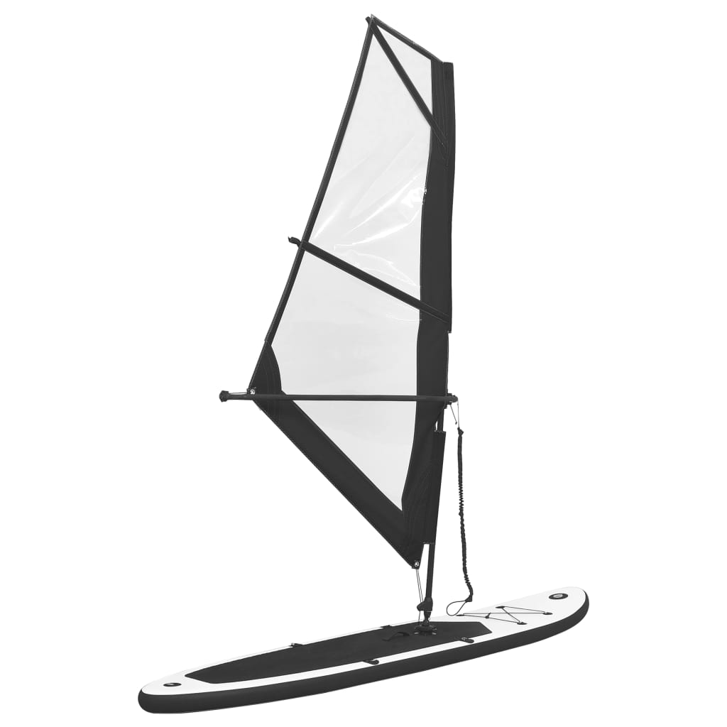 Nafukovací Stand Up Paddleboard s plachtou černo-bílý