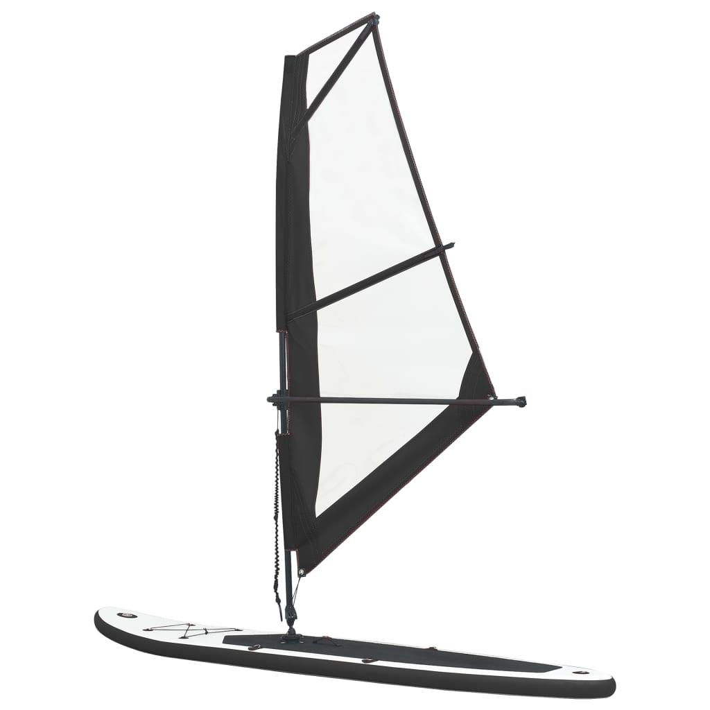 Nafukovací Stand Up Paddleboard s plachtou černo-bílý