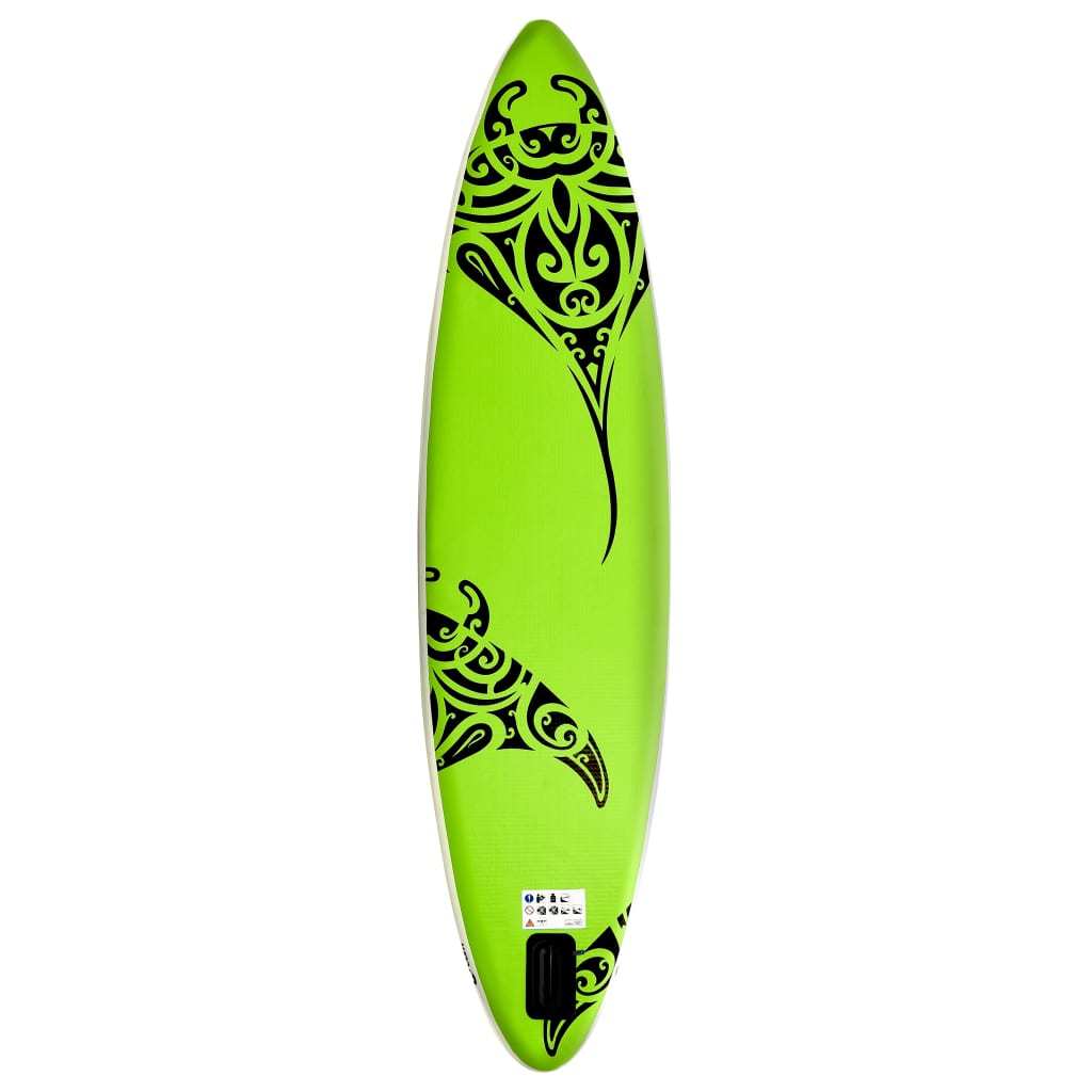 Nafukovací SUP paddleboard 305 x 76 x 15 cm zelený