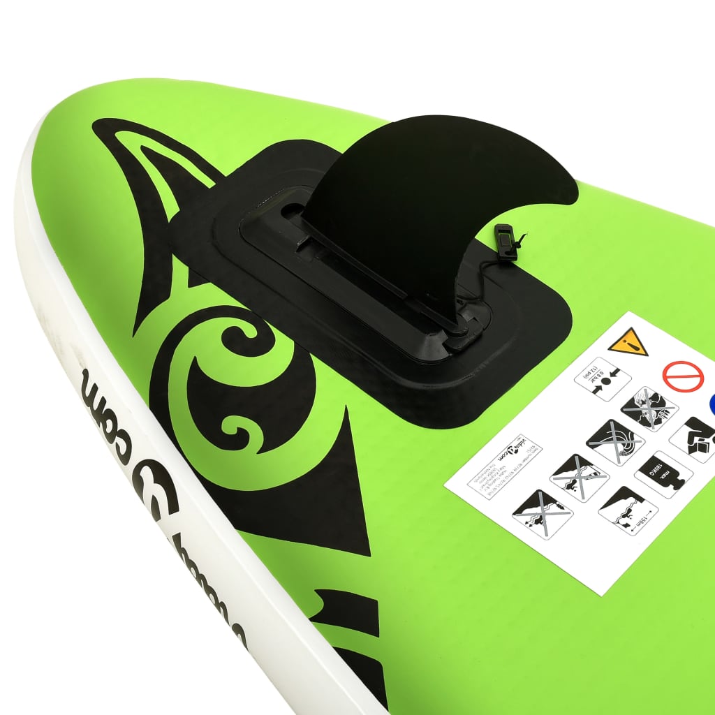 Nafukovací SUP paddleboard 305 x 76 x 15 cm zelený