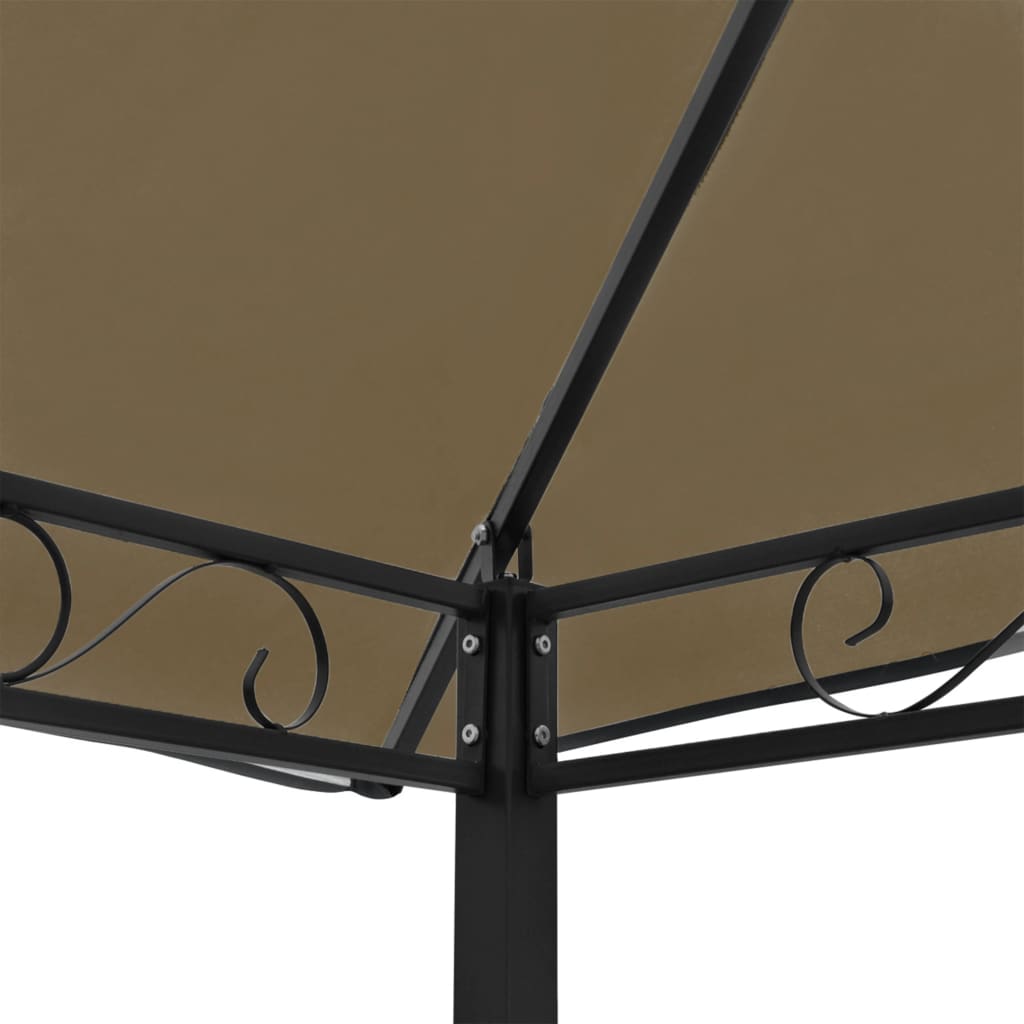 Zahradní altán + stůl a lavice 2,5x1,5x2,4 m taupe 180 g/m²