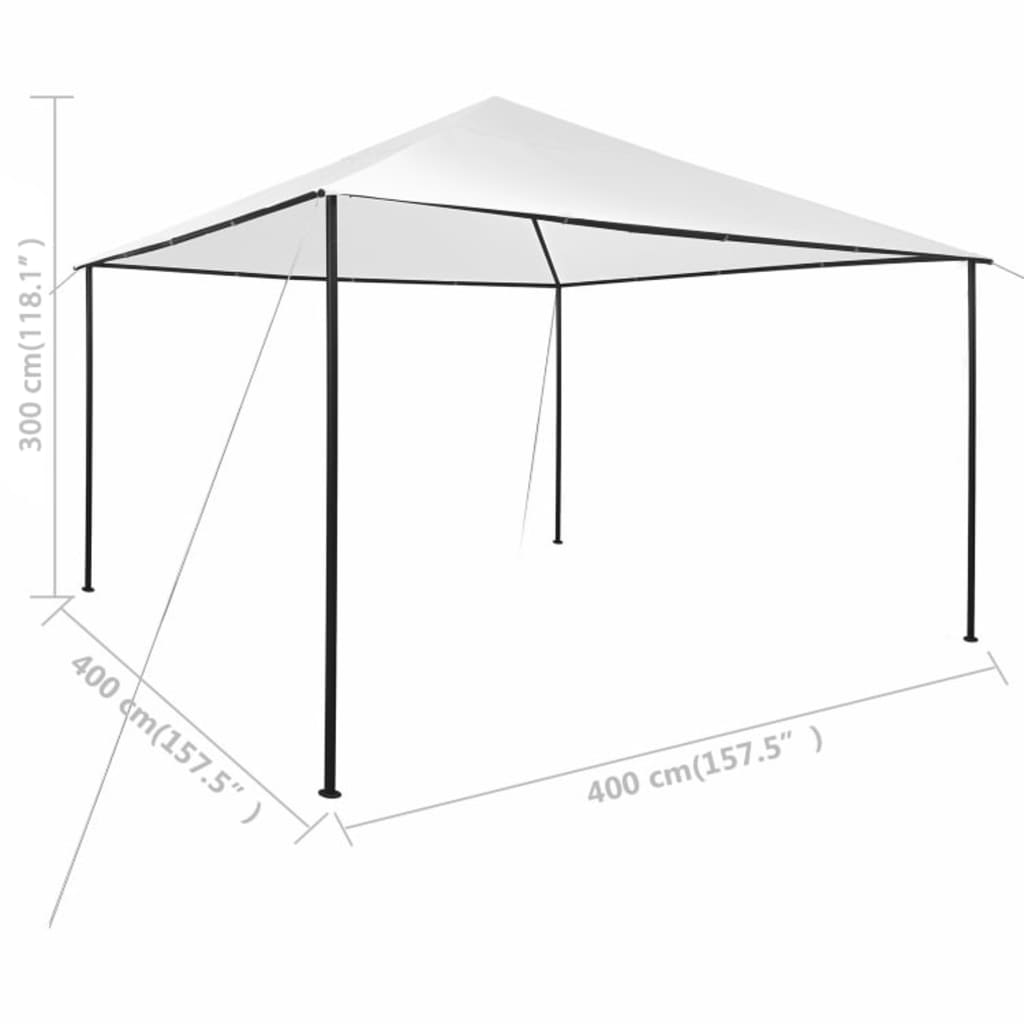 Altán 4 x 4 x 3 m bílý 180 g/m²