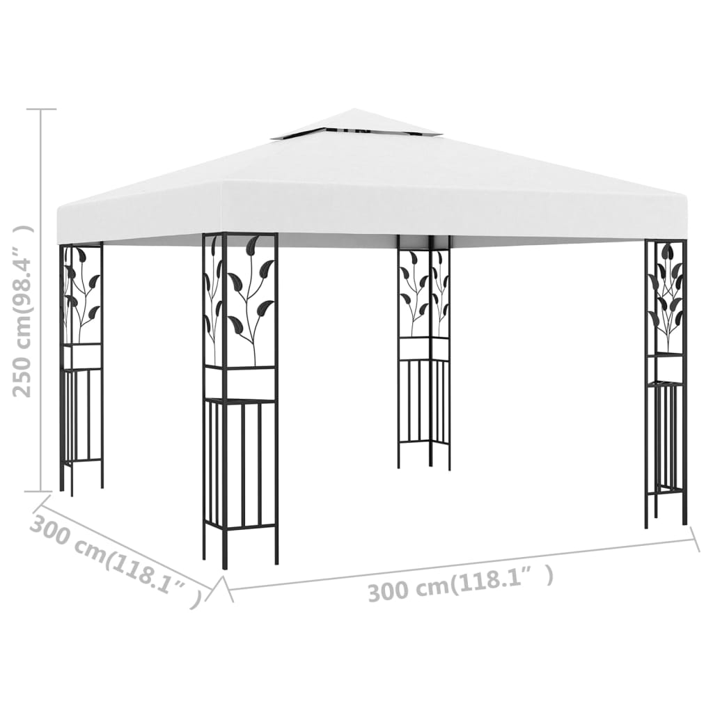 Altán 3 x 3 m bílý 180 g/m²