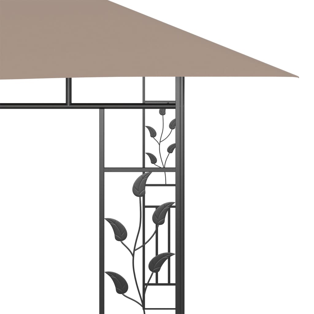 Altán s moskytiérou 4 x 3 x 2,73 m taupe 180 g/m²