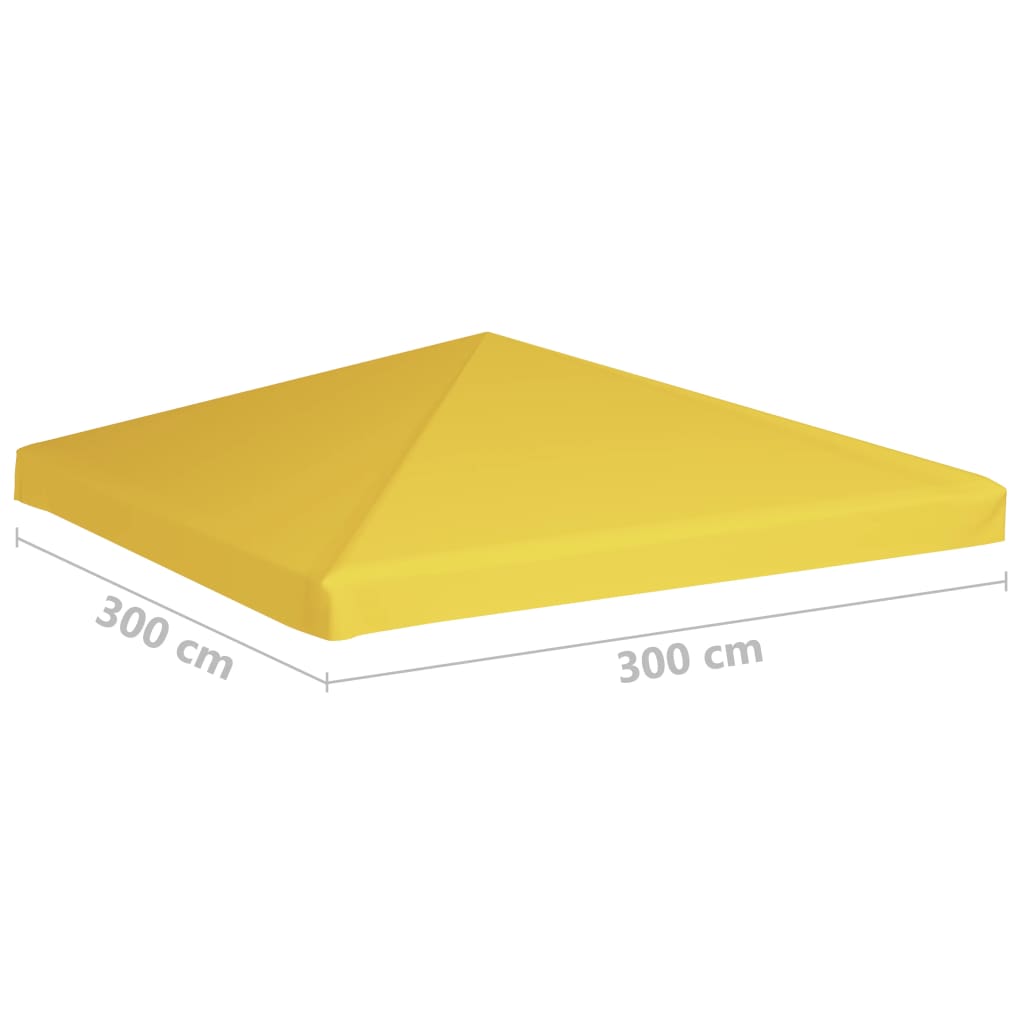 Náhradní střecha na altán 270 g/m² 3 x 3 m žlutá
