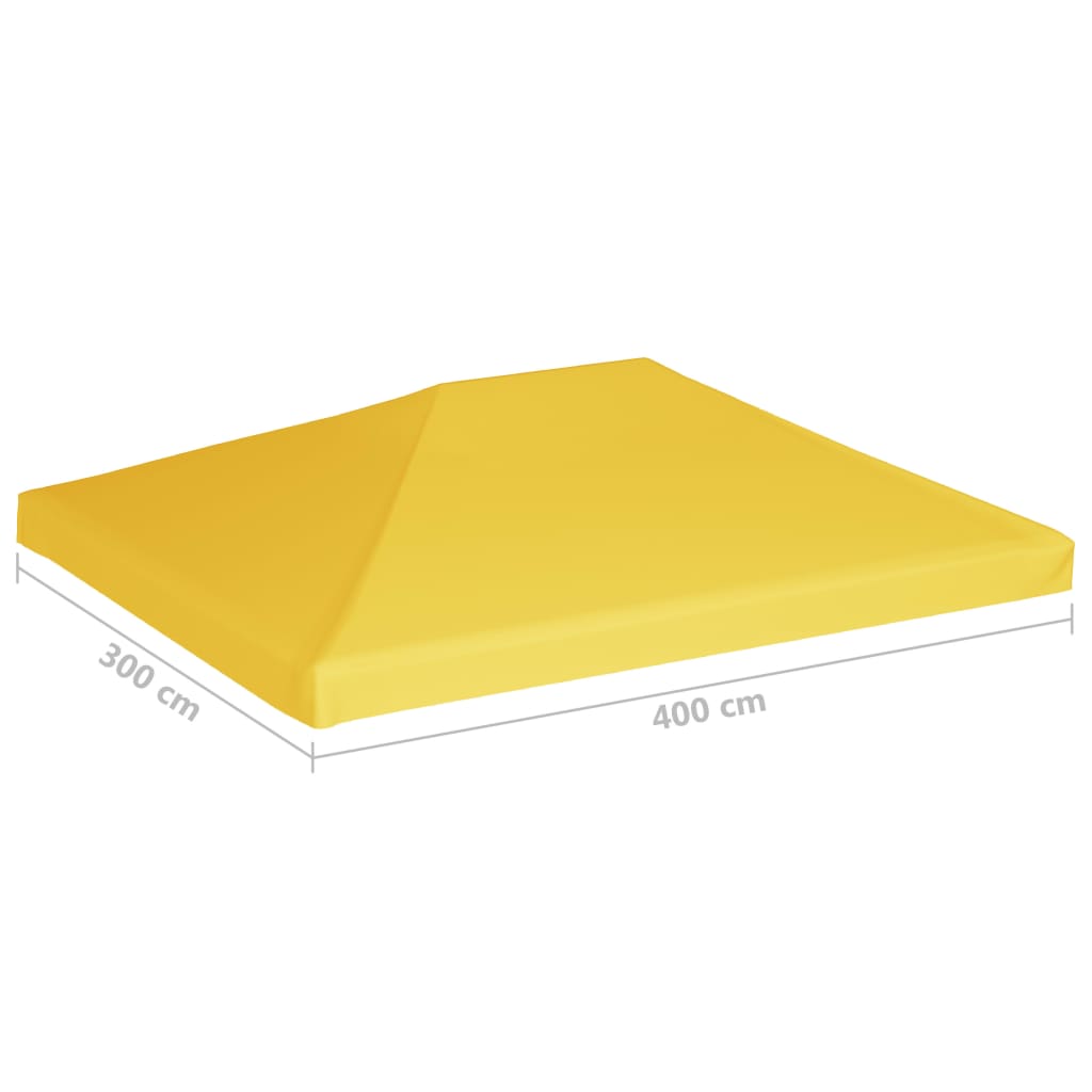 Náhradní střecha na altán 270 g/m² 4 x 3 m žlutá