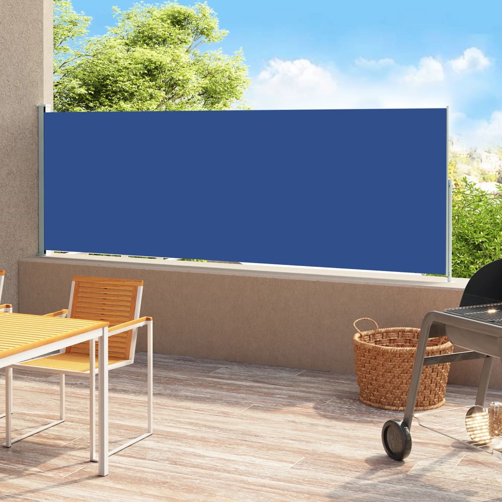 Zatahovací boční markýza 180 x 500 cm modrá