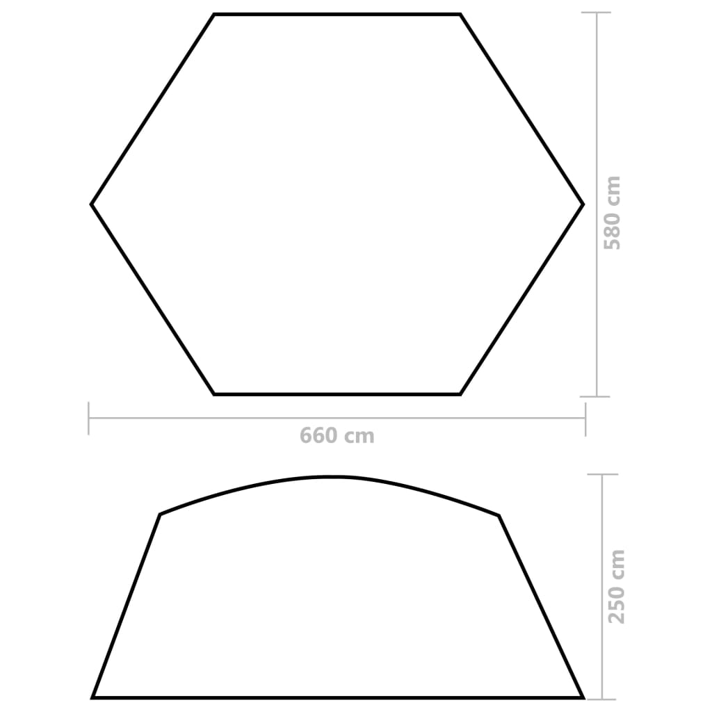 Stan na bazén textil 660 x 580 x 250 cm maskáčový