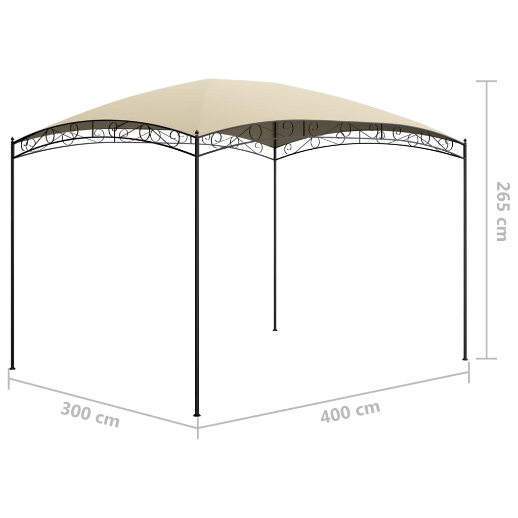 Altán 3 x 4 x 2,65 m krémový 180 g/m²