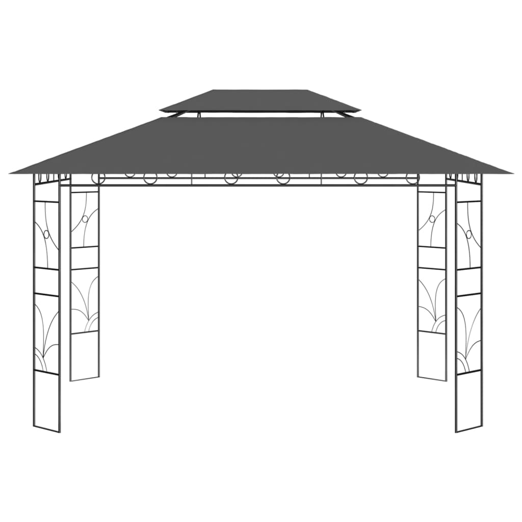 Altán 4 x 3 x 2,7 m antracitový 160 g/m²