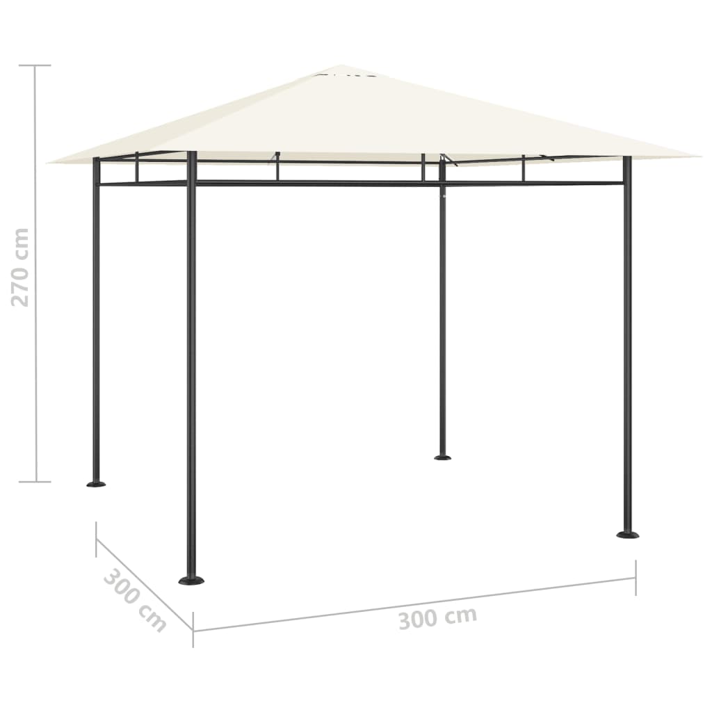 Altán 3 x 3 x 2,7 m krémový 180 g/m²