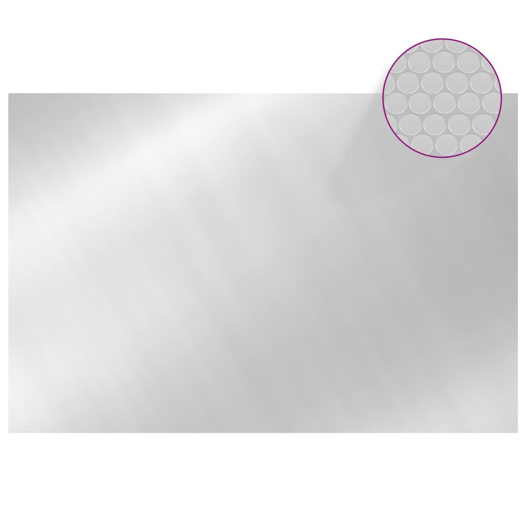Krycí plachta na bazén stříbrná 300 x 200 cm PE