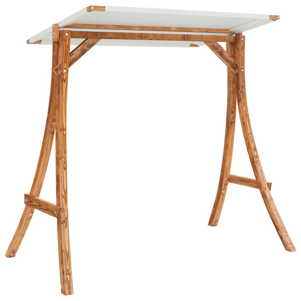 Rám pro zahradní houpačku se stříškou ohýbané dřevo úprava teak