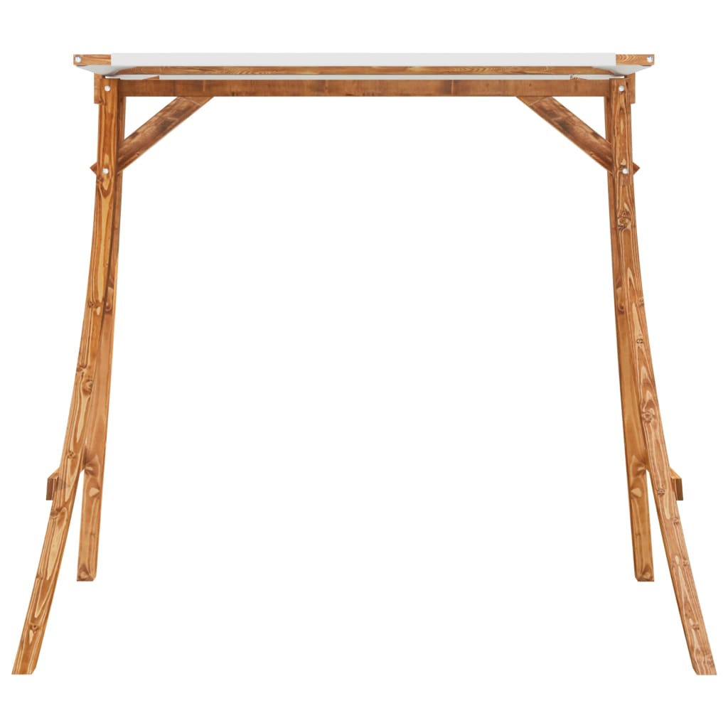 Rám pro zahradní houpačku se stříškou ohýbané dřevo úprava teak