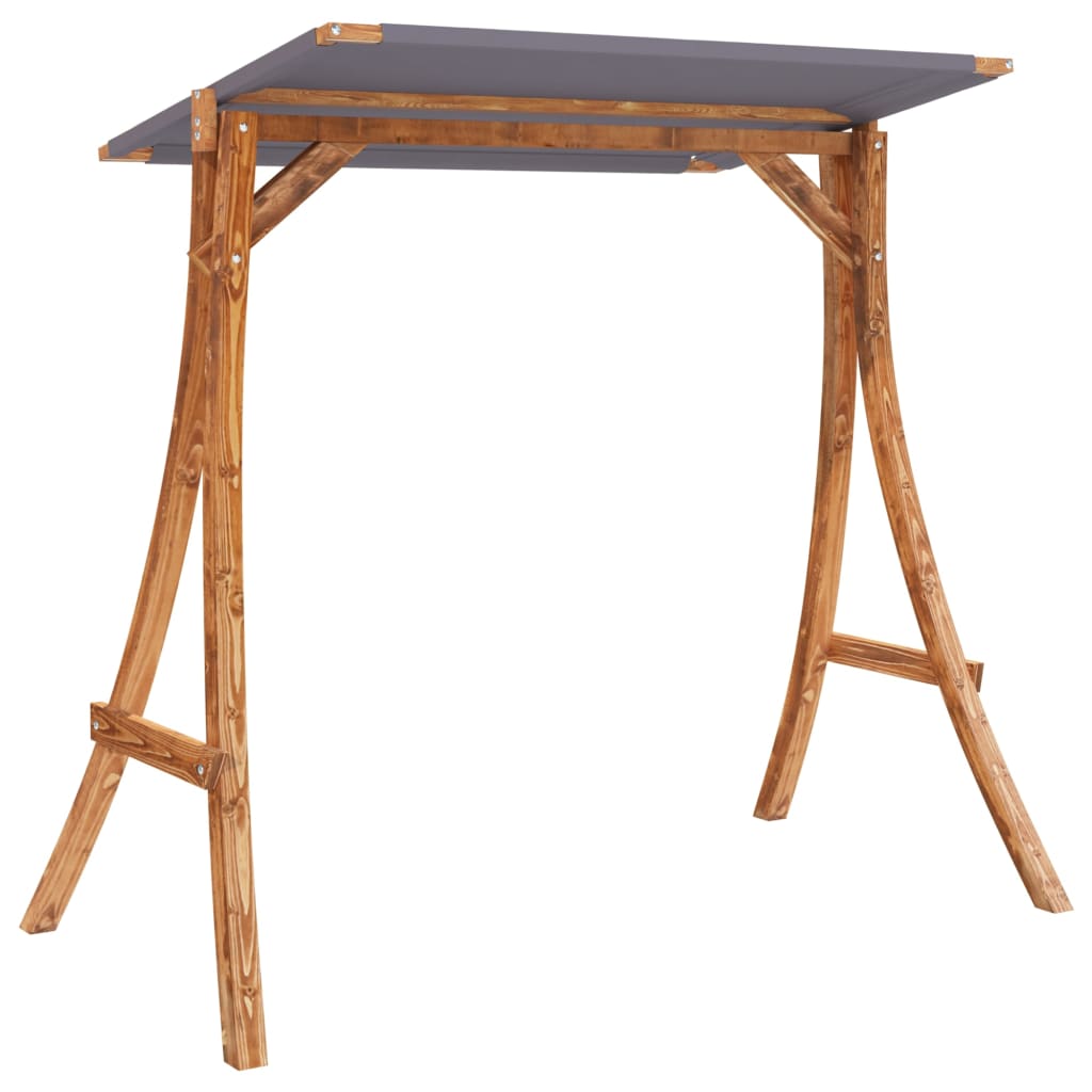 Rám pro zahradní houpačku se stříškou ohýbané dřevo úprava teak