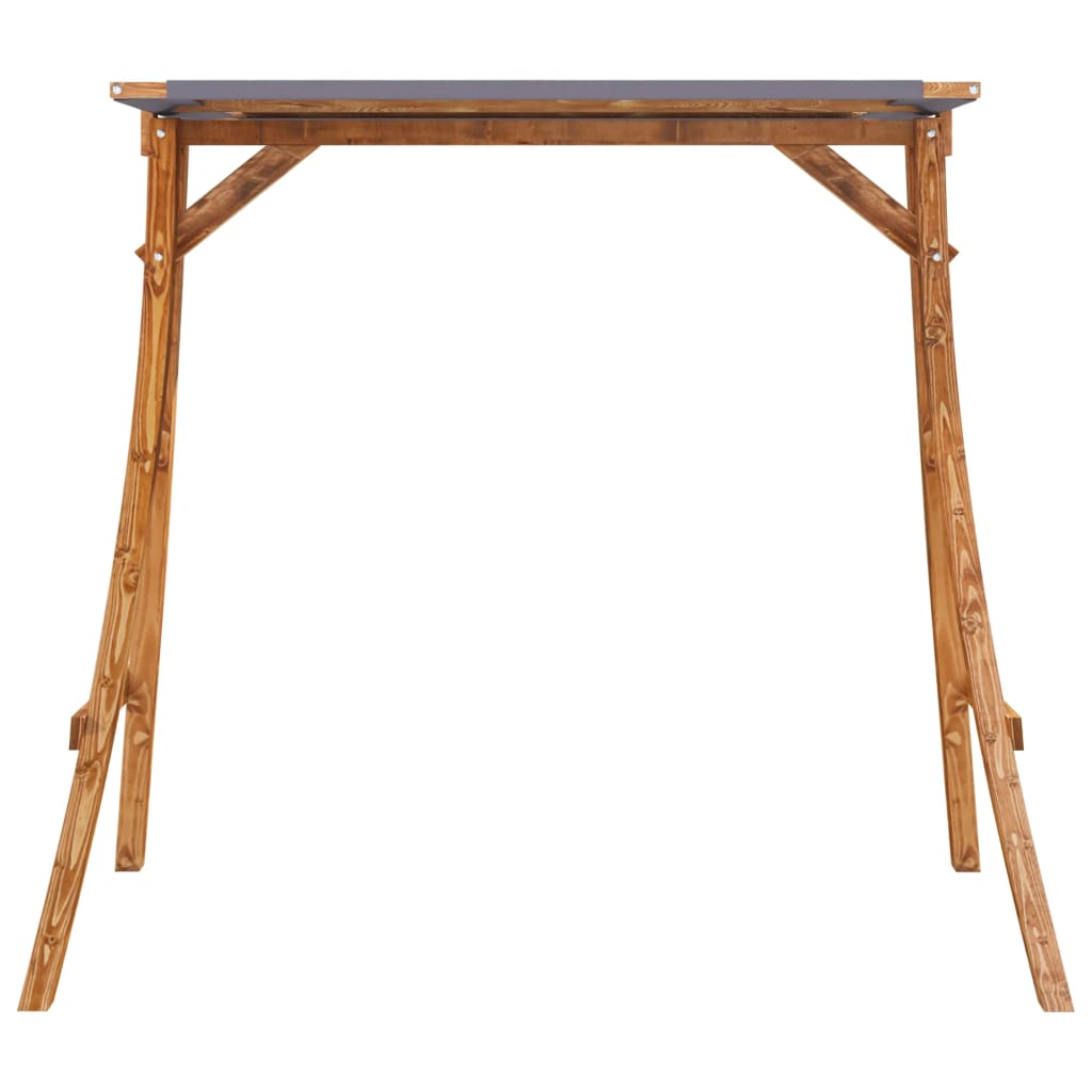 Rám pro zahradní houpačku se stříškou ohýbané dřevo úprava teak