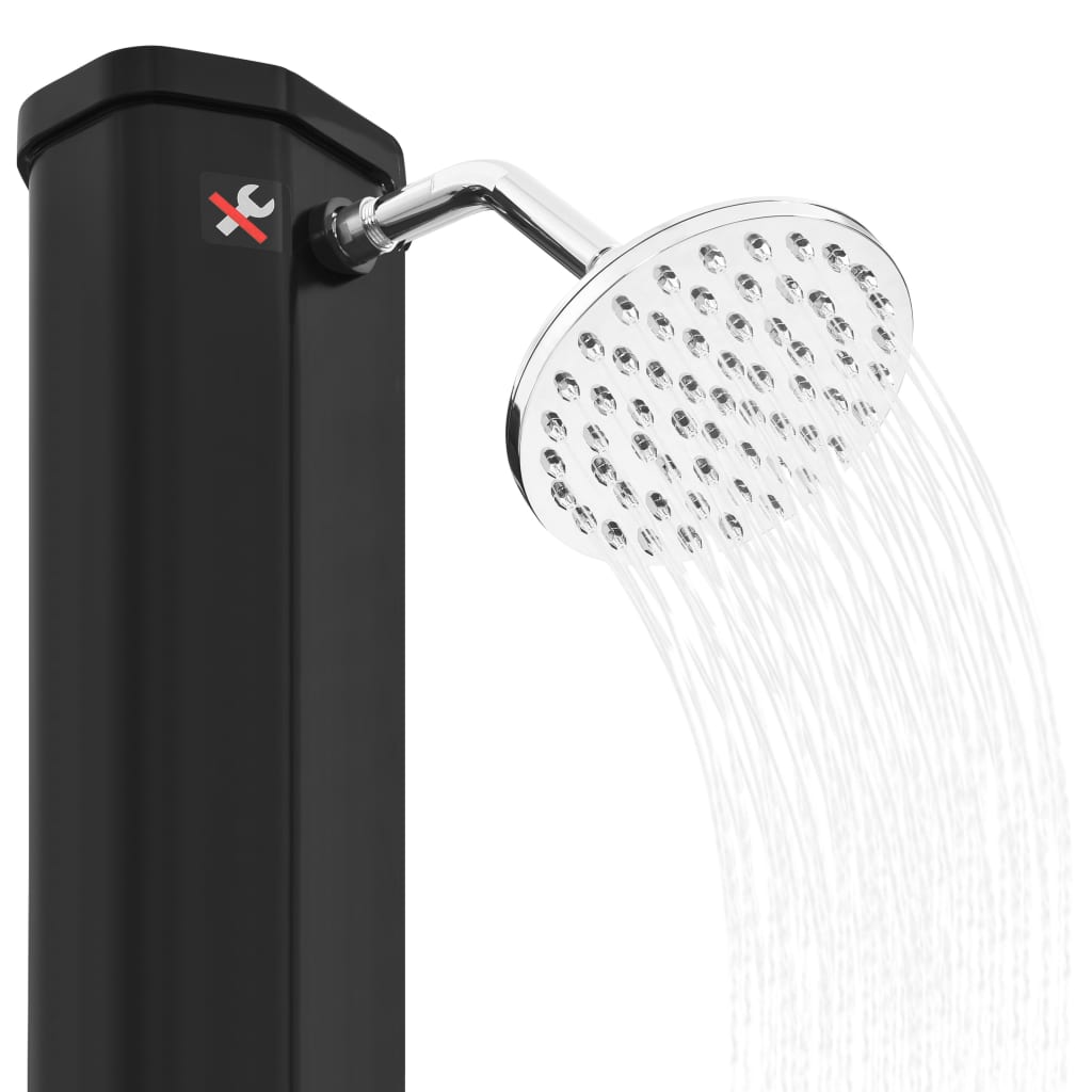 Zahradní solární sprcha se sprchovou hlavicí a kohoutkem 35 l černá