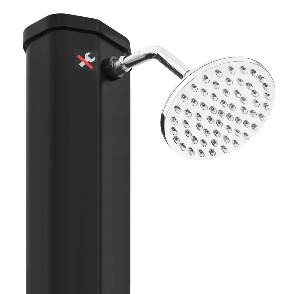 Zahradní solární sprcha se sprchovou hlavicí a kohoutkem 35 l černá