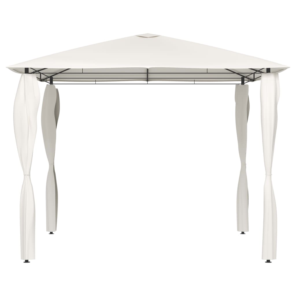Altán s krytými sloupky 3 x 3 x 2,6 m krémový 160 g/m²