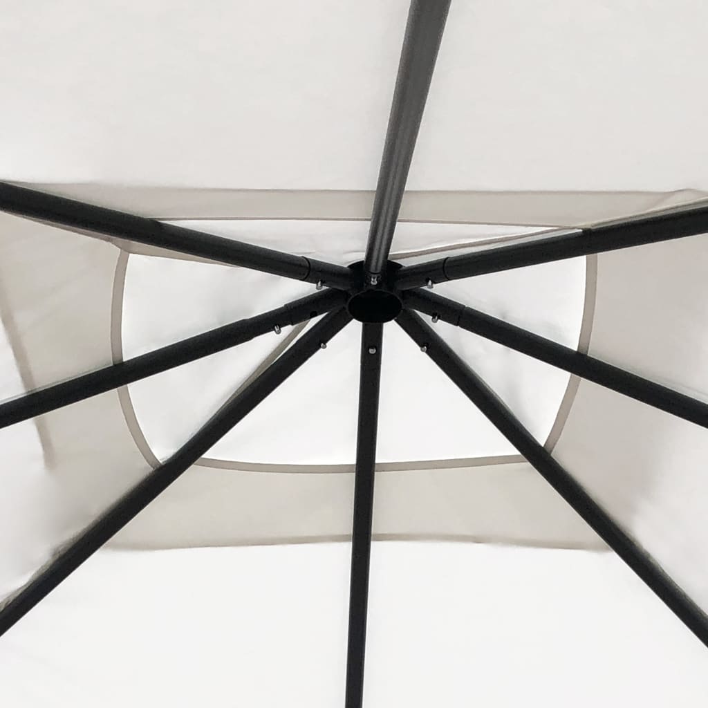 Altán s krytými sloupky 3 x 3 x 2,6 m krémový 160 g/m²
