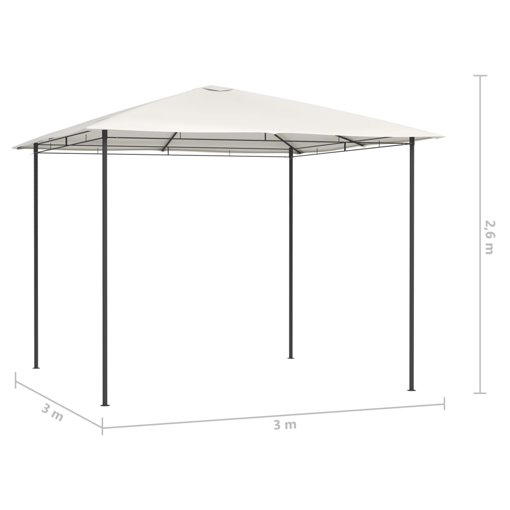 Altán 3 x 3 x 2,6 m krémový 160 g/m²