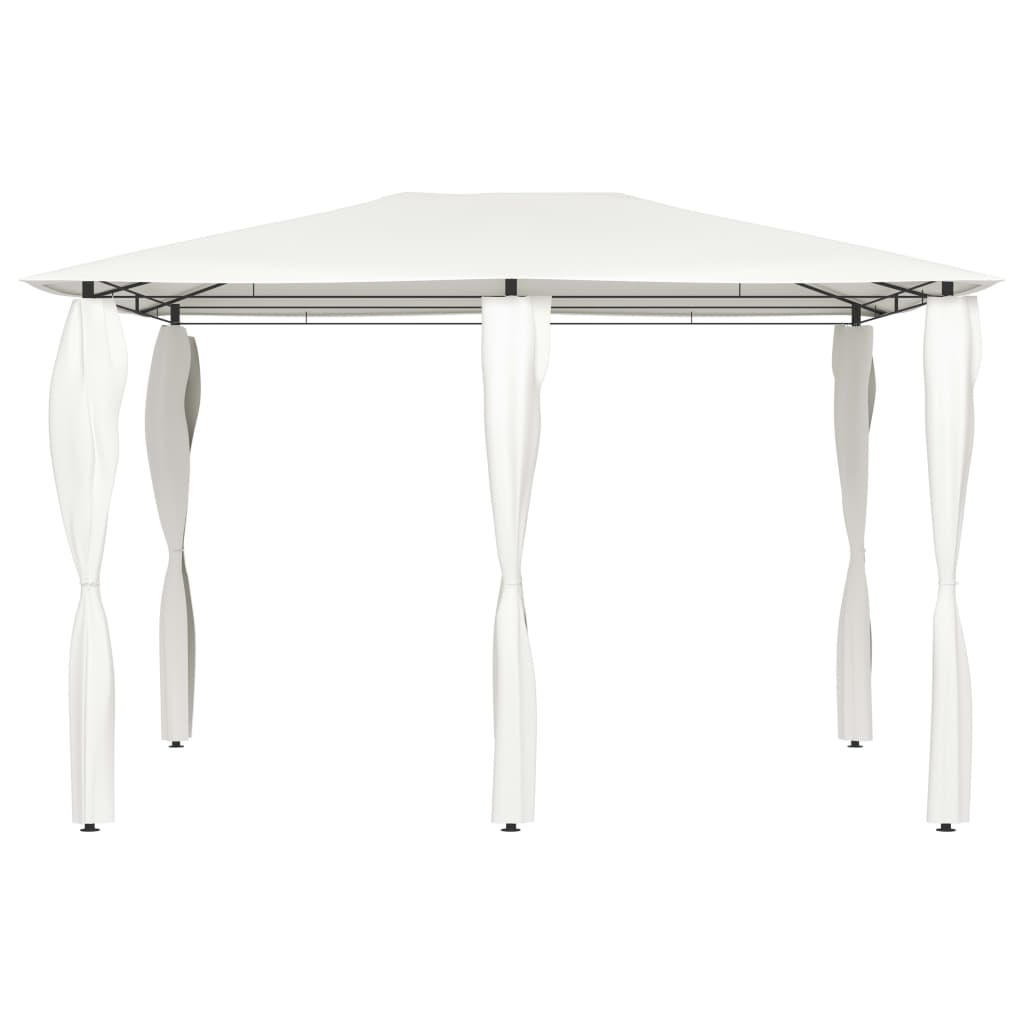 Altán s krytými sloupky 3 x 4 x 2,6 m krémový 160 g/m²