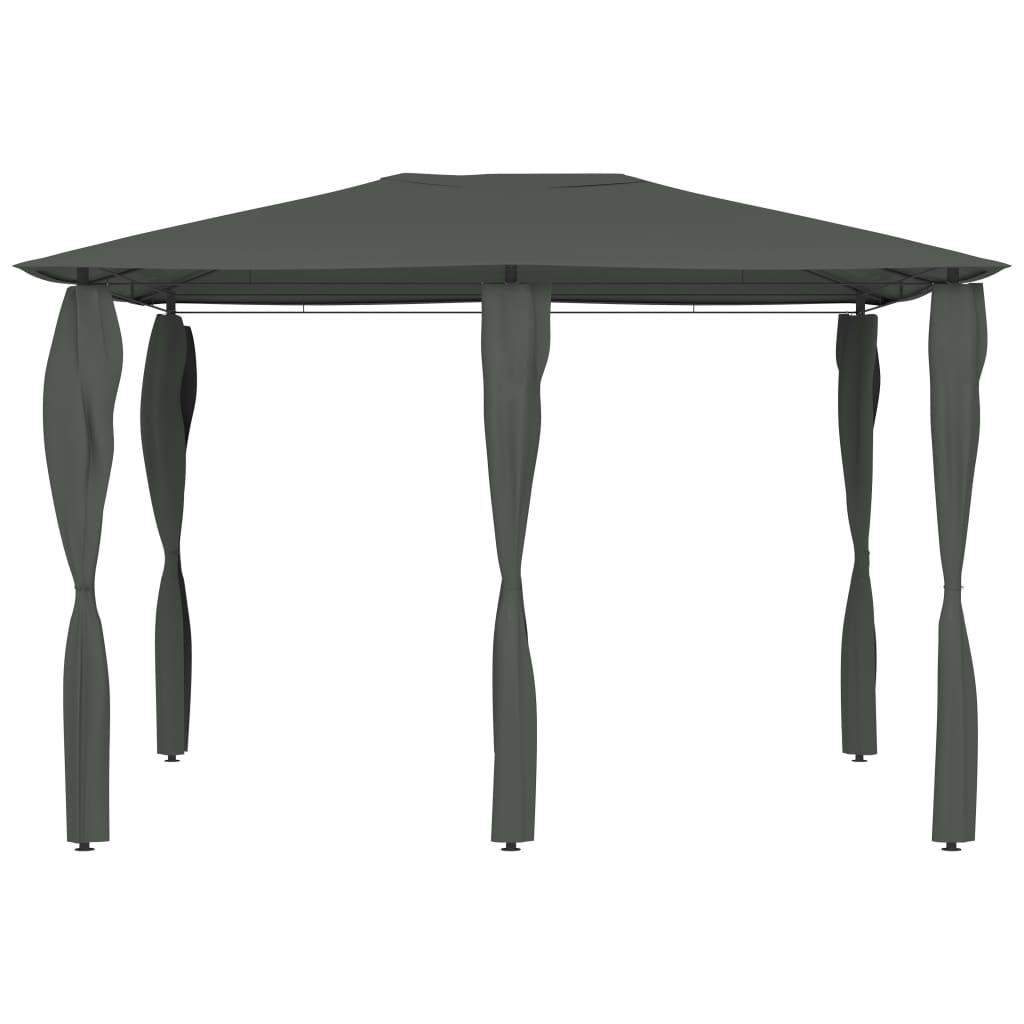Altán s krytými sloupky 3 x 4 x 2,6 m antracitový 160 g/m²