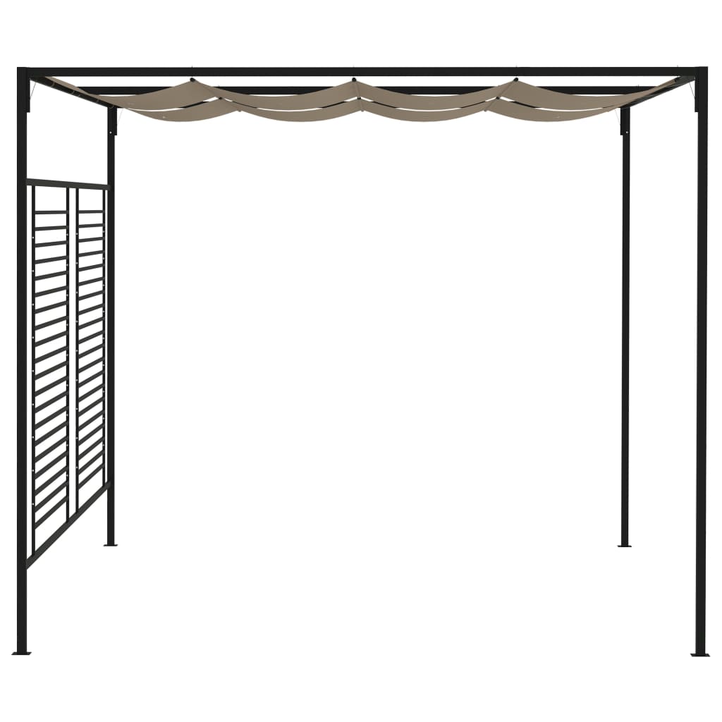 Altán se zatahovací střechou 3 x 4 x 2,3 m taupe 180 g/m²