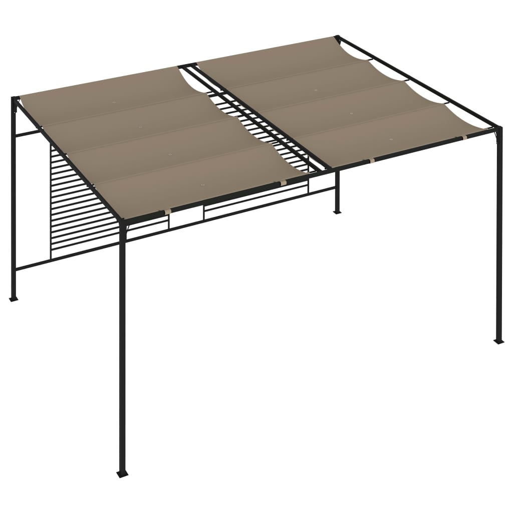 Altán se zatahovací střechou 3 x 4 x 2,3 m taupe 180 g/m²