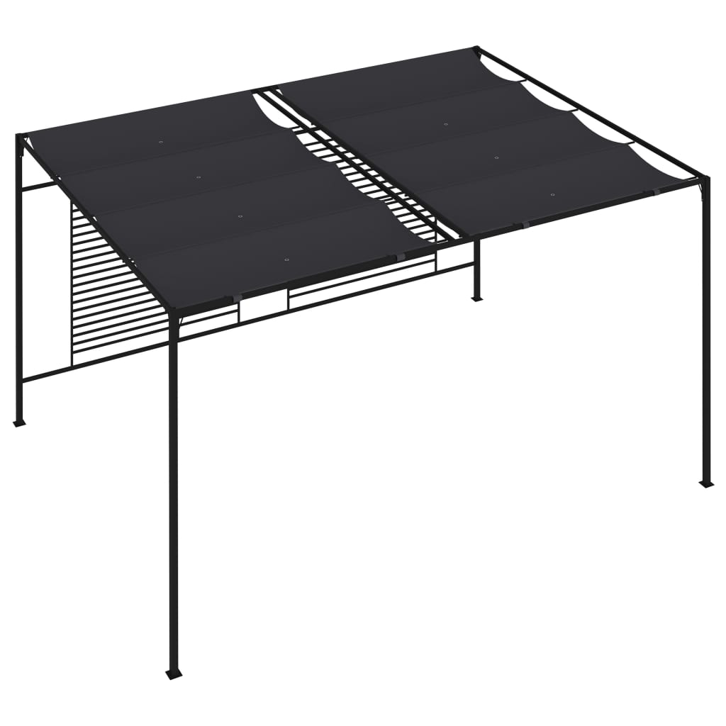 Altán se zatahovací střechou 4x3x2,3 m antracitový 180 g/m²