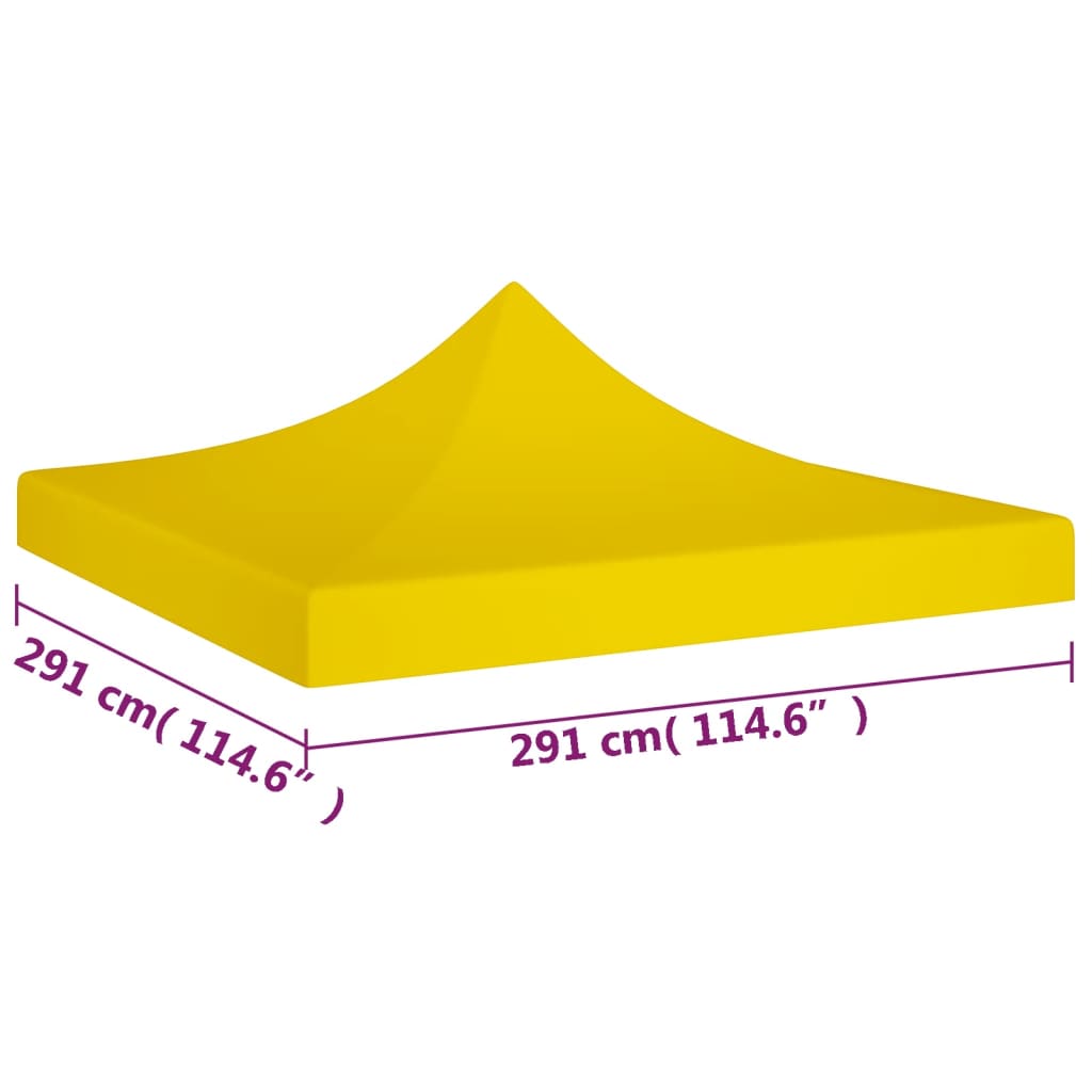 Střecha k party stanu 3 x 3 m žlutá 270 g/m²