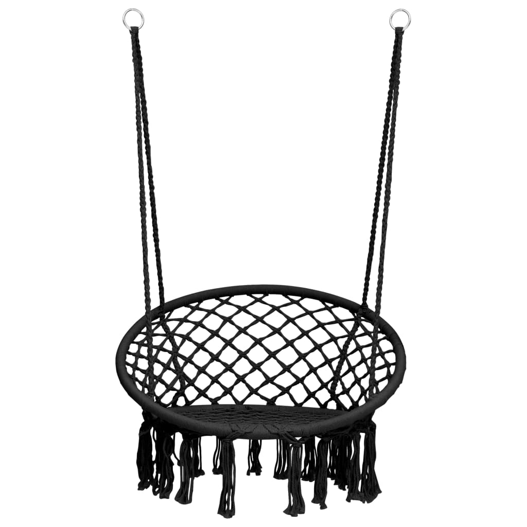 Závěsné houpací křeslo 80 cm antracitové