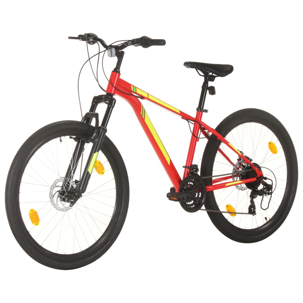 Horské kolo 21 rychlostí 27,5" kolo 38 cm červené