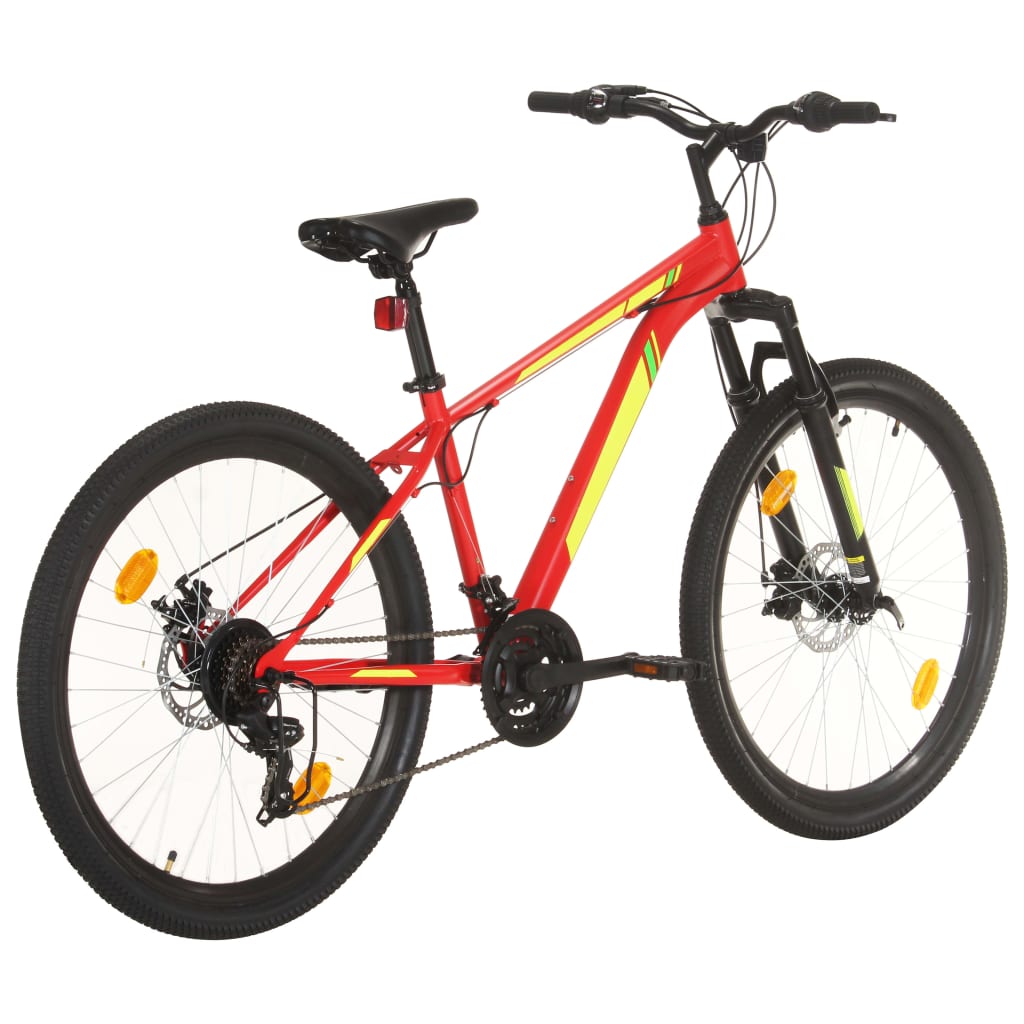 Horské kolo 21 rychlostí 27,5" kolo 38 cm červené