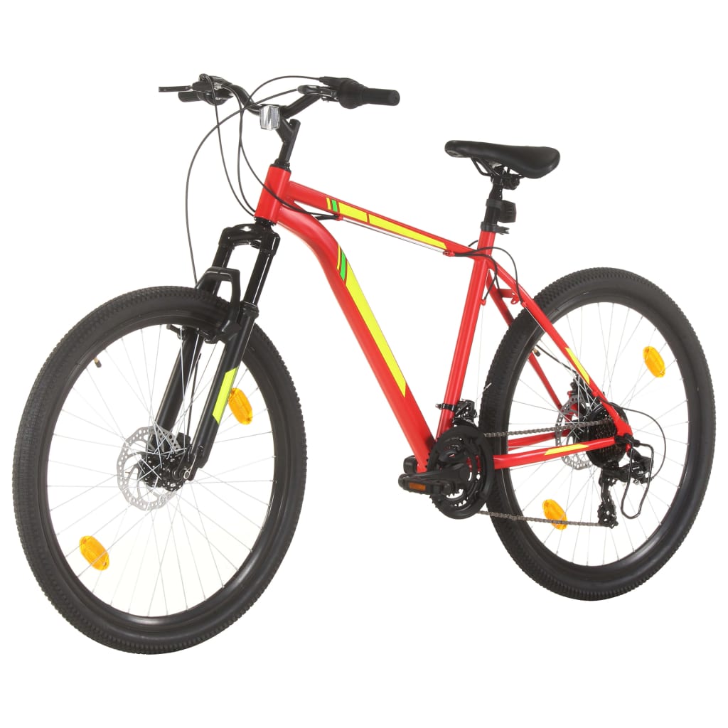 Horské kolo 21 rychlostí 27,5" kolo 42 cm červené