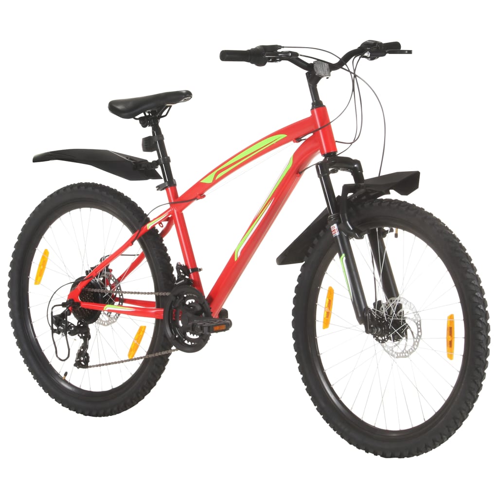 Horské kolo 21 rychlostí 26" kolo 36 cm červené