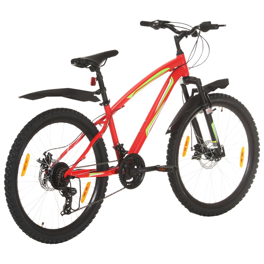 Horské kolo 21 rychlostí 26" kolo 36 cm červené
