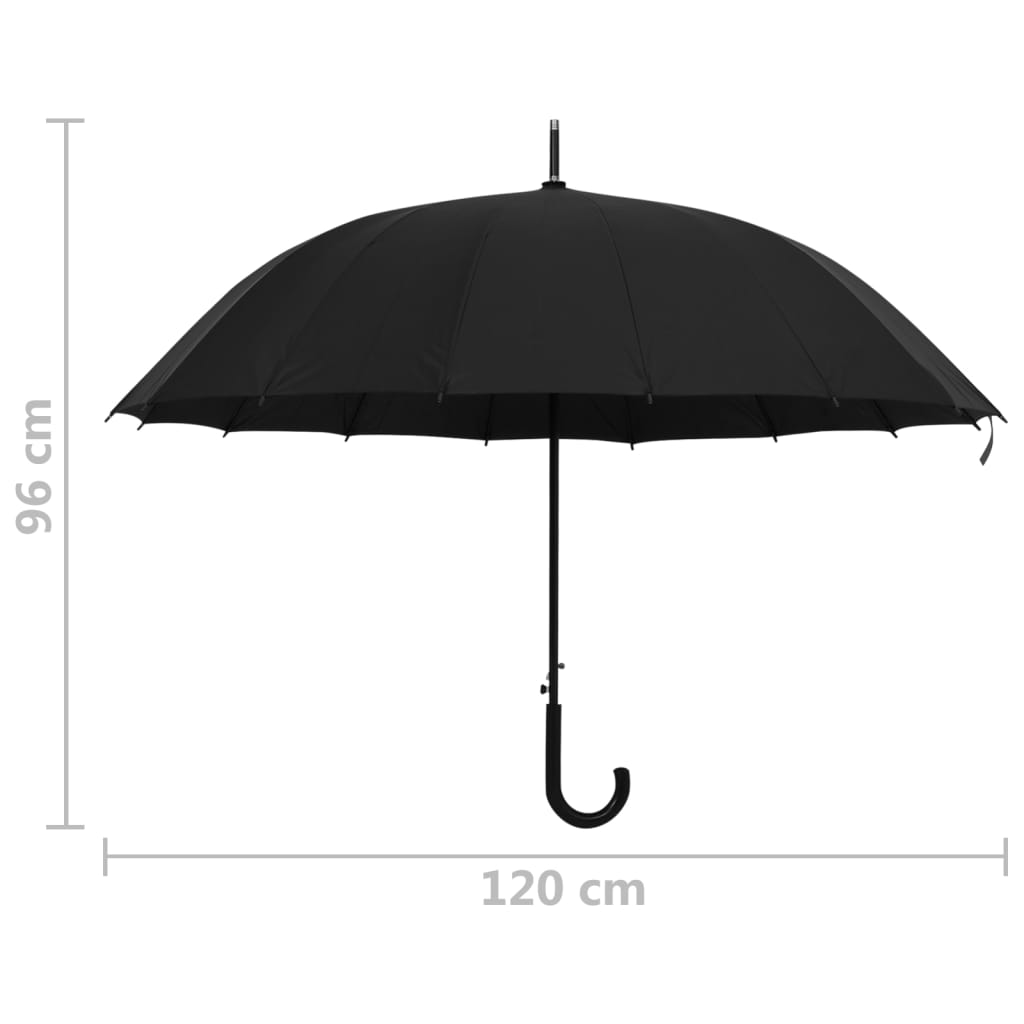 Deštník automatický černý 120 cm