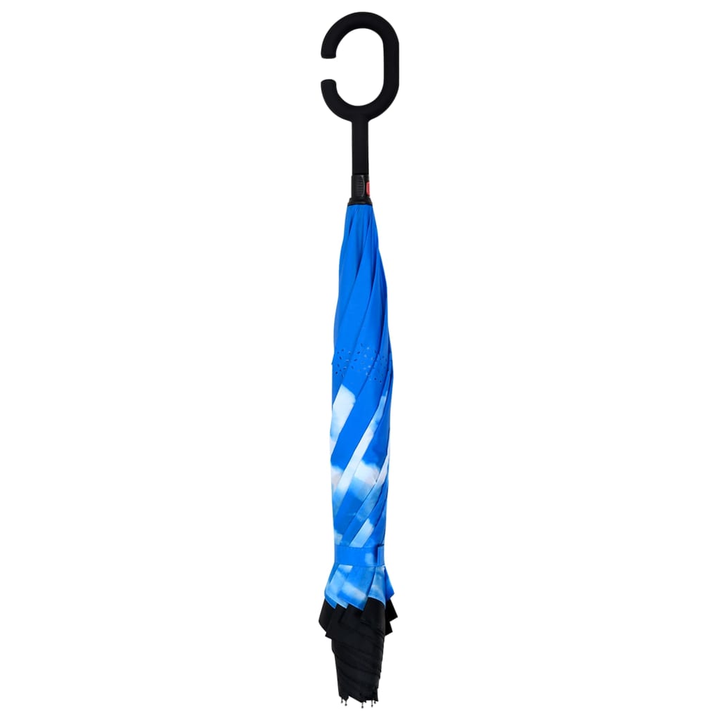 Deštník s rukojetí ve tvaru C černý 108 cm